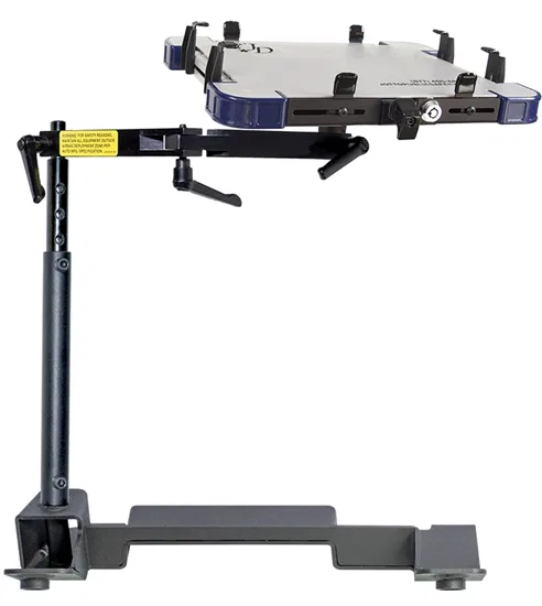 425-5047 – JOTTO CARGO Laptop Mount, Floor Mount Direct Fit Pivoting 19 To 24 Inch Adjustable Height Black Aluminum A...